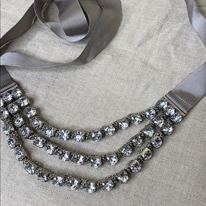 COPY - Vintage Rhinestone Ribbon Tie Necklace
